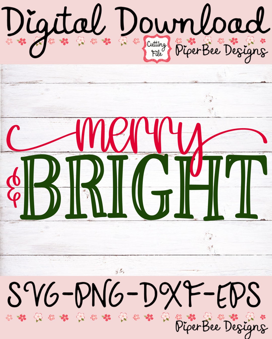 Merry & Bright SVG Merry Bright SVG Merry and Bright SVG - Etsy