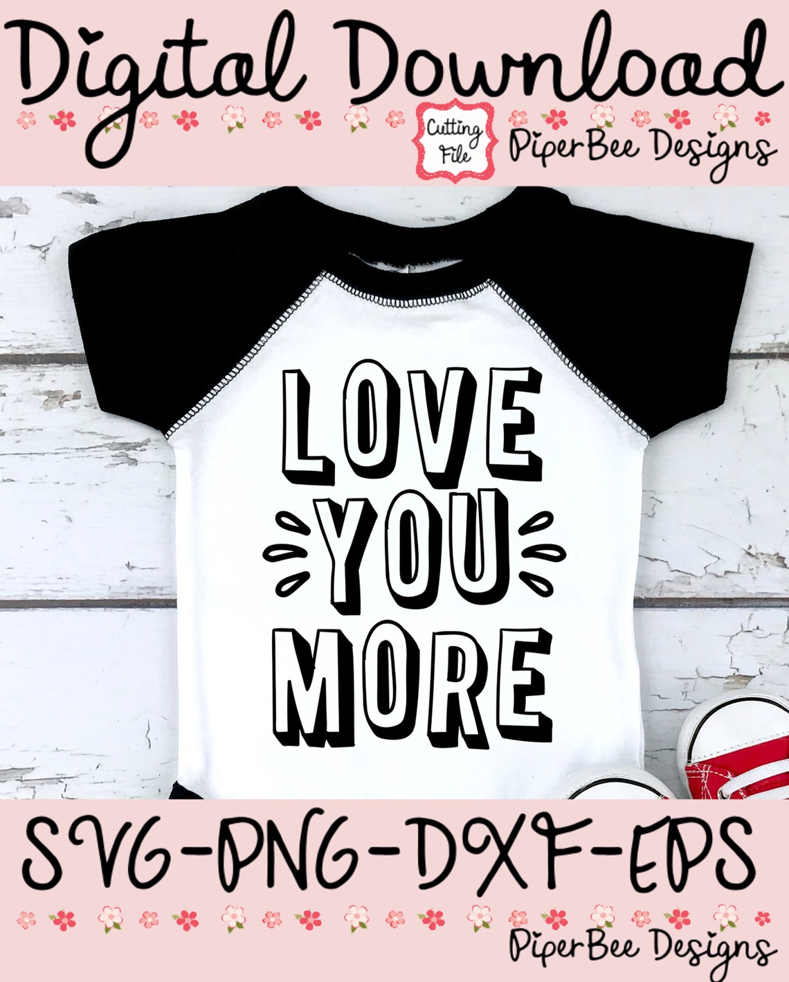 Love You More SVG Valentine’s Day Svg Love You Svg | Etsy