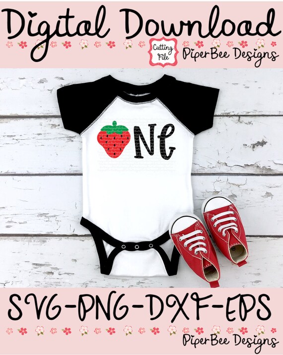 Download Strawberry 1st Birthday Svg One Svg Baby 1st Birthday Svg Etsy
