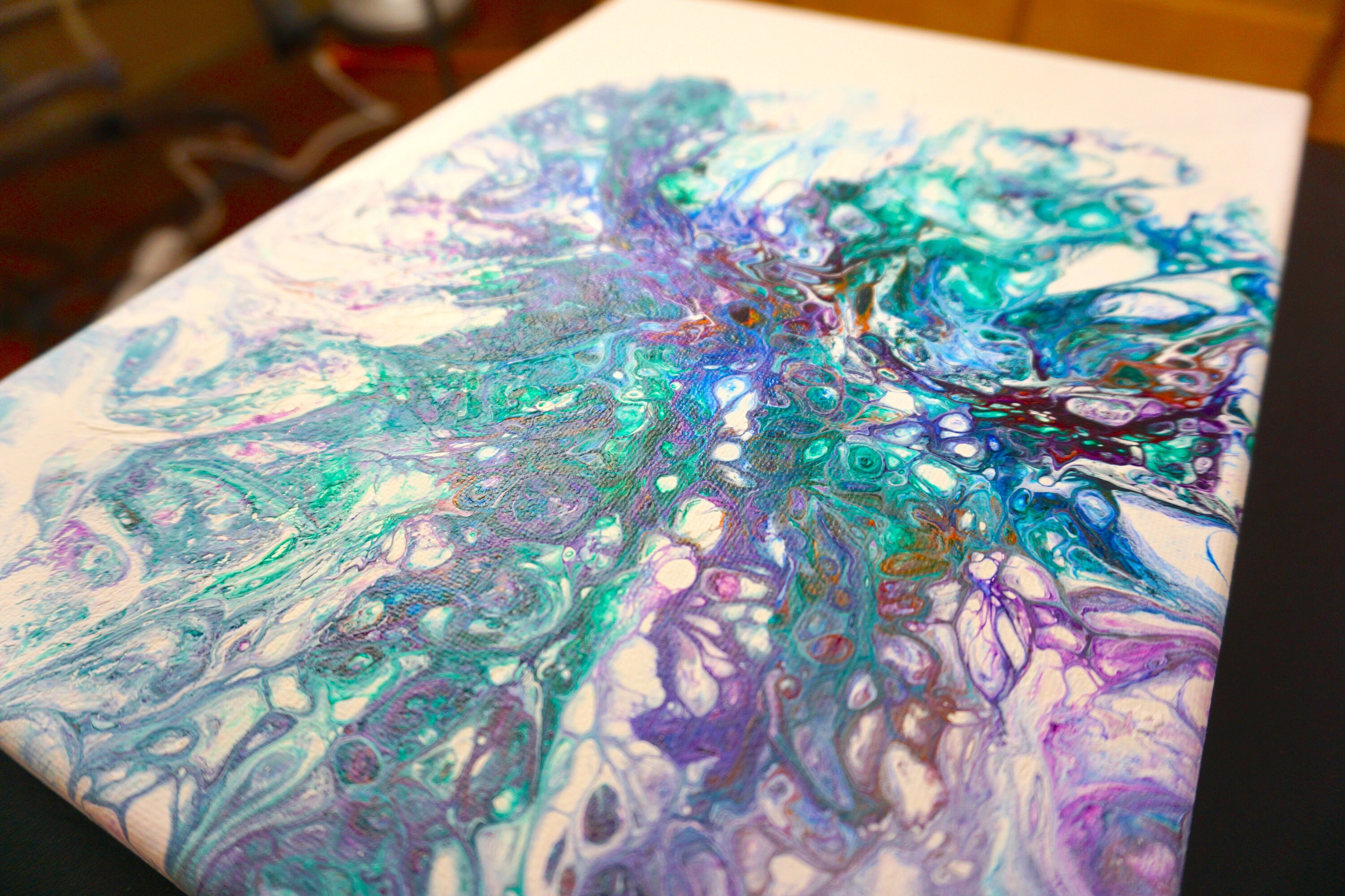 Elephant Drip Pour Painting. Abstract Art. Fluid Painting. Wall