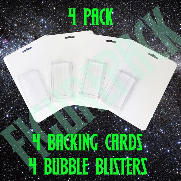 DIY Action Figure Packaging - Blank 6" x 9" Card Backs and Blister Bubbles. 4 Packs, 10 Packs, Custom Qtys. Home Craft Kit Bootleg Toys