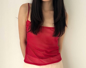 Camisola roja de malla Prada con caja