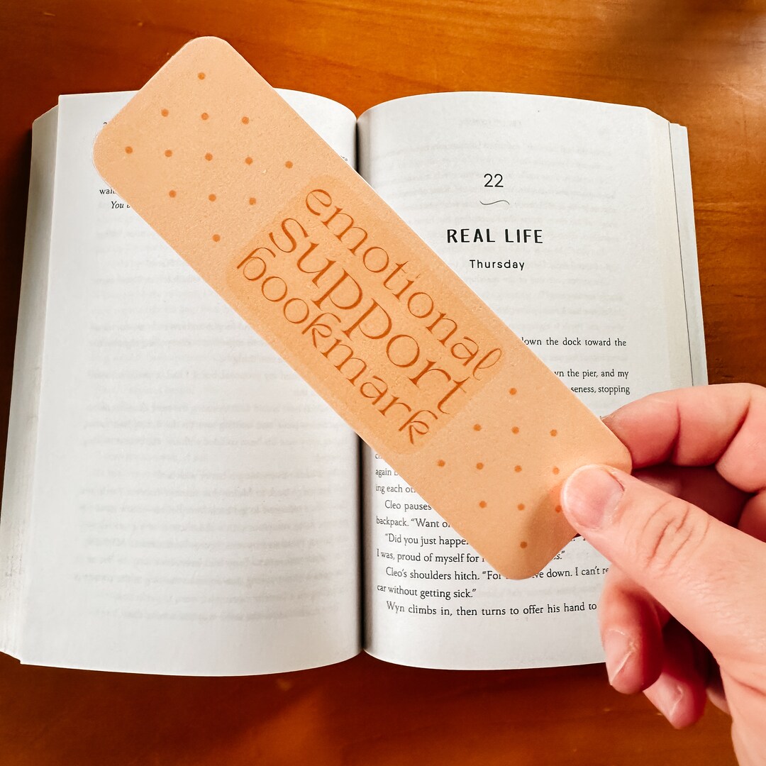 Emotional Support Bookmark | Gift for the Bookworm | Laminated Bookmark ...