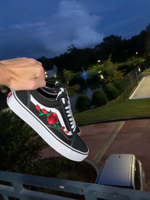 Custom Rose Patch Vans Custom Rose Rose Rose Patch Vans 75fd65