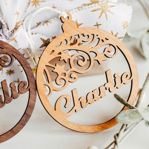 Wooden Ornaments, Personalized Christmas Ornaments for Kids, Personalized Gift, Name Ornament, Kids Ornament,