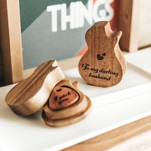 5 Year Anniversary Gifts for Him, Wood Anniversary Gift For Him, 5th Anniversary Gift For Him, Wood Gift For Husband, Wood Guitar Pick