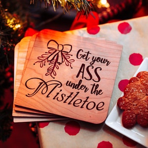Kerstkaart, vrolijk kerstcadeau, houtgegraveerde kaart, kerstkaart, kerstcadeau, lasergesneden kaart, kerstkaart, wenskaart voor hem