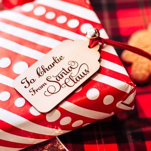 Etiquetas de presente personalizadas do Papai Noel, etiquetas de Natal, etiquetas de Papai Noel, etiquetas de presente de feriado, etiquetas de Natal, etiquetas de festa de Natal, etiquetas de Natal