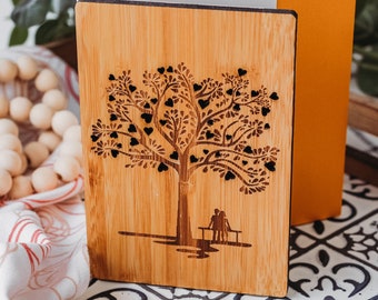 Valentines Day Gift for Him, Valentines Day Card, Wooden Valentines Card, Wooden Greeting Cards,