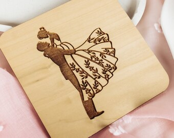 Gift for Bride from Groom, Bride Wedding Day Card, Wood Greeting Card, Personalized Gift,