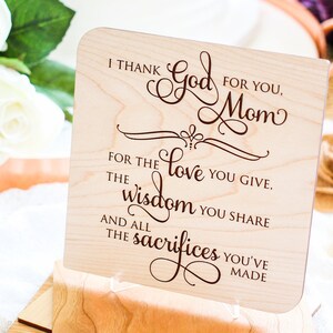 Personalisiertes Muttertagsgeschenk von Tochter, individuell gravierte Holz Grußkarte für Mama, Muttertagskarte handgemacht, Muttertagsgedicht