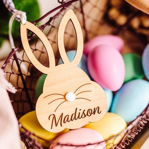 Etiquetas de cesta de páscoa, etiqueta de nome personalizada para crianças, decoração de madeira de páscoa, etiquetas de presente com nome de páscoa, cartões de lugar de páscoa,