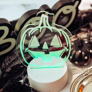 Jack O Lantern Lamp, Halloween Lights, Halloween Decoration, Pumpkin Light, Fall Decor, Halloween Party Lights, Night Light, Kids Lamp