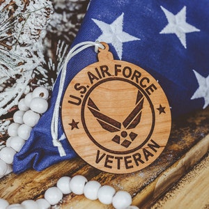 Ornamento per veterani dell&#39;aeronautica americana, ornamento militare, ornamento per veterani dell&#39;esercito, regalo di Natale, ornamento patriottico, pensionamento militare, USAF