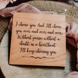 Ich wähle dich Liebeskarte aus Holz, romantische Karte, Jubiläumskarte, Karte für Ehemann, Hochzeitstag, Liebeszitat-Karte, Grußkarte
