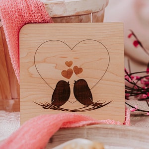 Regalos del 50.º aniversario para padres, Regalos del 50.º aniversario de boda, Tarjeta del 1.º aniversario de boda, Pájaros del amor,