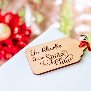 Wooden Gift Tags, Wooden Christmas Tags, Santa Tags, Personalized Gift Tags, Christmas Present Tags, Customized Gift Tags, Wooden Santa Tags