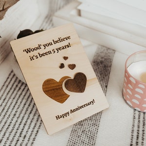 Regalo del quinto aniversario para él, regalo de aniversario de madera para él, regalo del quinto aniversario para él, regalos de madera para hombres, aniversario personalizado