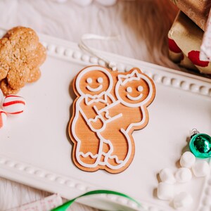 Naughty Gingerbread Couple Christmas Ornament Wood, Funny Christmas Ornaments 2023, Mature Theme Christmas Ornaments, Funny Gifts for Adults