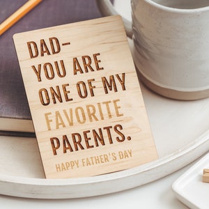 Regalo divertente per papà, biglietto divertente per la festa del papà, regalo per la festa del papà, regalo personalizzato, uno dei miei genitori preferiti,