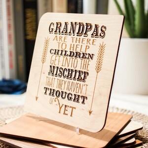 Regalo del Día del Padre para el Abuelo, Día del Padre para el Abuelo, Abuelo, Tarjeta de Madera, Tarjetas Divertidas para el Abuelo,