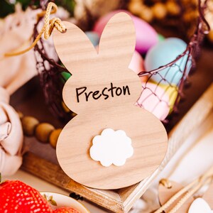 Etiquetas de cesta de páscoa, etiqueta de nome personalizada para crianças, decoração de madeira de páscoa, etiquetas de presente com nome de páscoa, cartões de lugar de páscoa,