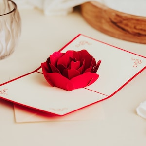 Cartão pop-up rosa para a mãe, cartão pop-up do dia das mães do filho, cartão comemorativo do dia das mães para a vovó, cartão de flores, cartão do dia das mães para a esposa