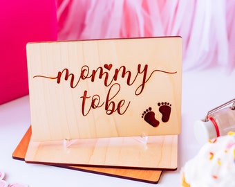 Message from Bump, Expecting Mom Gift, Personalized Gifts, Wood Card,