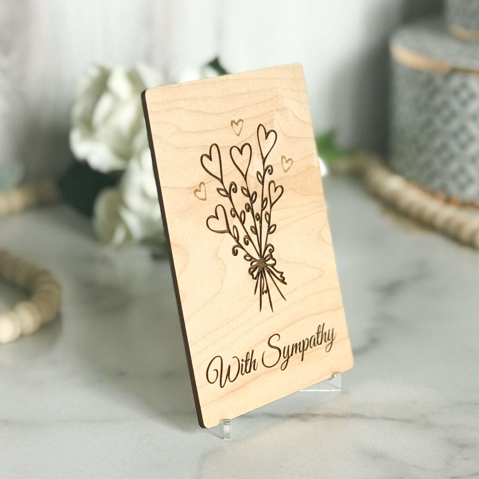 Sympathy Gift Man Sympathy Card Condolence Gift Wooden | Etsy