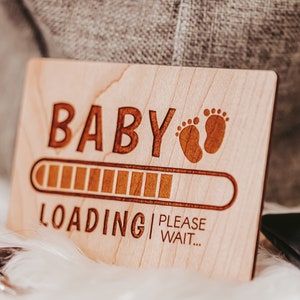 Lustige Schwangerschaftsankündigung an Ehemann, Baby Laden, Babyankündigung Ehemann, gravierte Holzkarte, Schwangerschaftskarten für Gamer Ehemann