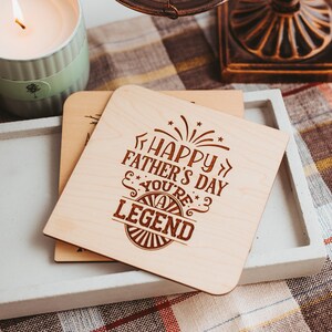 Joyeuse fête des pères, cadeau personnalisé, carte en bois, beau-père cadeau fête des pères,