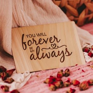 5th Anniversary Gift for Her, 5 Year Anniversary Card, Wood Anniversary Gift, Personalized Anniversary Gift for Wife,