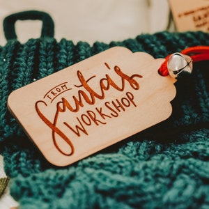 Wooden Gift Tags, Stocking Tags, Holiday Gift Tags, Santa Tags, Gift Tags from Santa, Christmas Gift Tags, Rustic Christmas Tags,