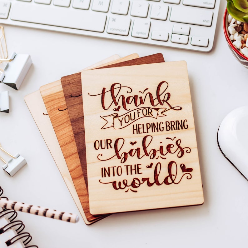 Midwife Gift Midwife Thank You Midwife Gift Ideas Wooden Etsy