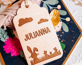 Large Tag, Personalized Easter Basket Tags, Custom Easter Bunny Tag, Easter Egg Tag, Kids Easter Tag, Easter Name Tags,