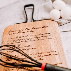 Engraved Cutting Board Recipe, Grandma Gift For Christmas, Recipe Cutting Board, Christmas Gift Ideas, Handwritten Recipe, Personalized