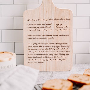 Handwritten Recipe Cutting Board, Wooden Boards With Handwriting ...