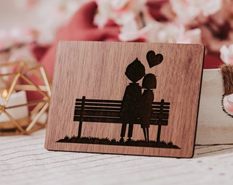 Anniversary Card for Husband, 5 Year Anniversary Card, Wood Anniversary, 5th Anniversary Card for Wife, Anniversary Card for Couple,