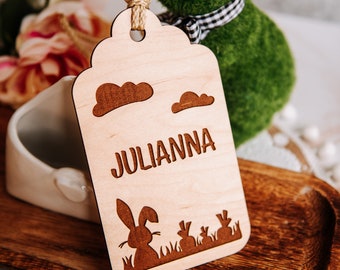 Large Tag, Personalized Easter Basket Tags, Extra Large Gift Tags, Custom Easter Basket Tags, Easter Tags, Bunny Tags,