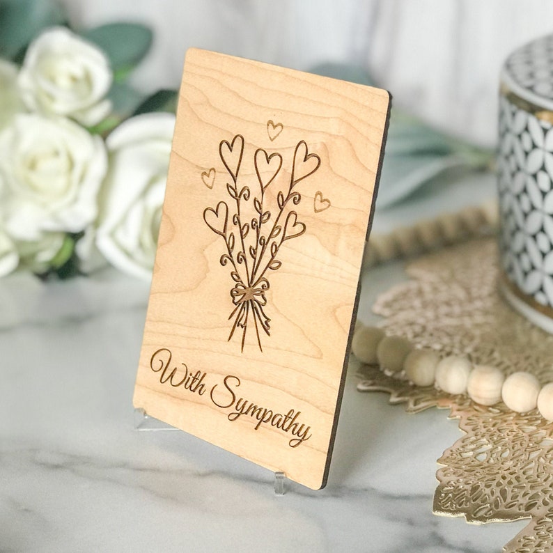 Sympathy Gift Man Sympathy Card Condolence Gift Wooden Etsy