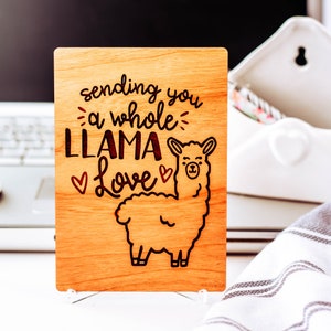 Simpatica carta di legno, carta di relazione a lunga distanza, carta personalizzata, carta di mancanza di te, carta di pensiero a te, cartolina d'auguri fatta a mano