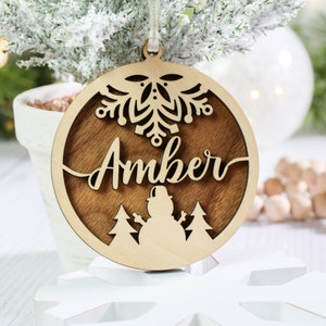 Personalized Christmas Ornaments for Kids, Custom Name Christmas Ornaments, Wooden Name Ornaments, Custom Ornaments,