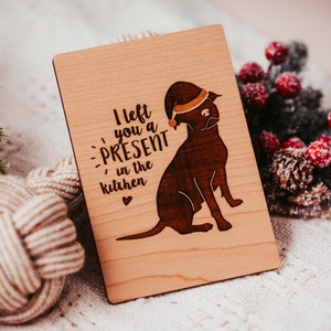 Christmas Card For Dog Owner, Novelty Wooden Christmas Card, Dog Lovers Gift, Holiday Card, Pet Christmas Card, Cute Christmas Card, Dog