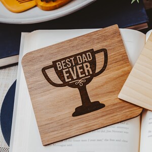 Il miglior papà di sempre, regalo per la festa del papà dai bambini, biglietto per la festa del papà, biglietto in legno,