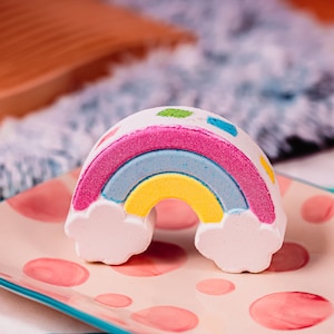 Rainbow Bath Bomb, Kids Bath Bombs, Handmade Bath Bombs, Fun Novelty Gift for Kids, Bath Fizzies, Cloud Bath Bomb, Bubble Bath, Rainbow Gift