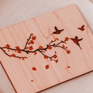 Tarjeta de aniversario para marido, tarjeta de aniversario de 5 años para esposa, tarjeta de colibrí, tarjeta de aniversario de boda para pareja