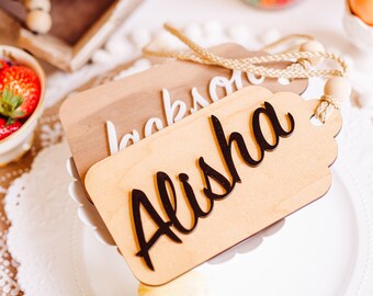Personalized Christmas stockings tags with names