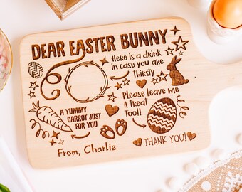 Easter Bunny Treat Board, Easter Bunny Plate, Easter Eve Treat Boards,