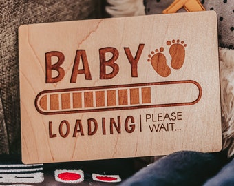 Message from Bump, Expecting Mom Gift, Personalized Gifts, Wood Card,