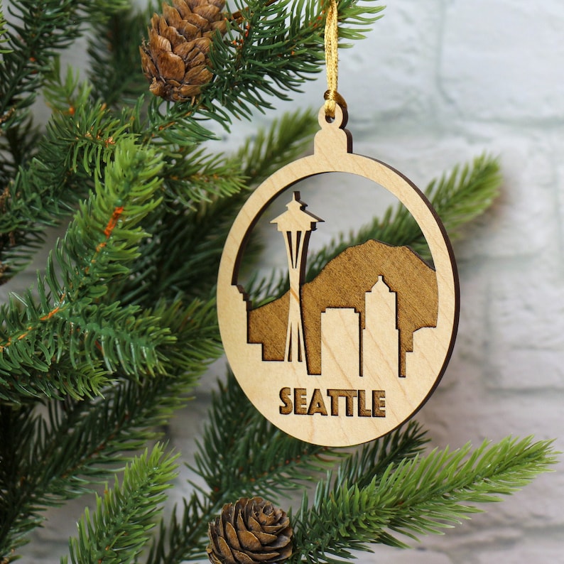 Seattle Christmas Ornament 